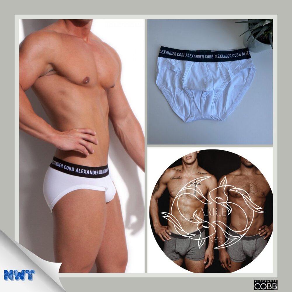 Alexander Cobb - Slip Brief - White-Black (S)